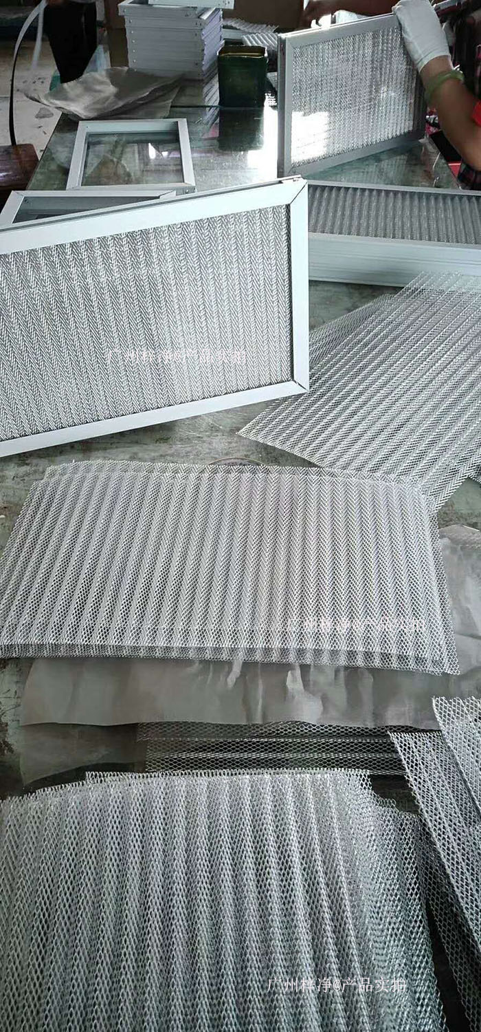 金屬網(wǎng)過濾器框架：鍍鋅鋼板、鋁合金或不銹鋼